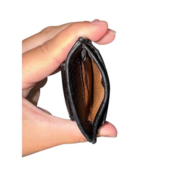 Patricia Nash Heritage Collection Men’s Black Leather Magnetic Money Clip Wallet - Picture 3 of 5